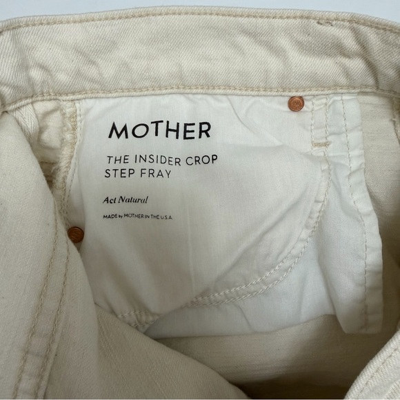 Mother Superior The Insider Crop Step Fray Jeans in Act Natural - Picture 8 of 10
